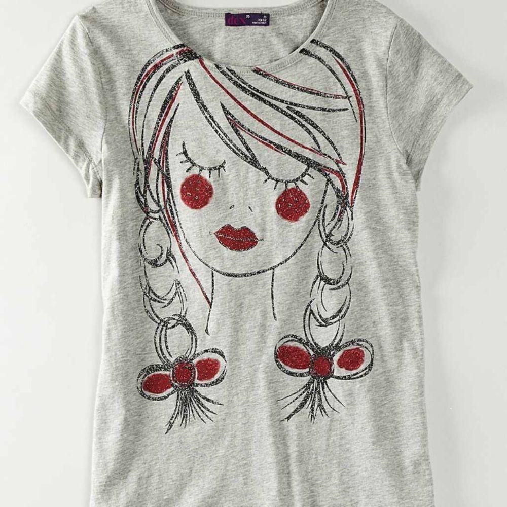 New Dex kids graphic tee light grey sz S